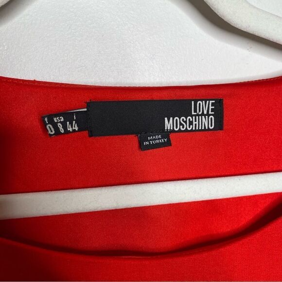LOVE MOSCHINO Red A-Line Sleeveless Valentines Mini Dress - Size 8 - Picture 5 of 11
